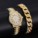 Relógio Cravejado Feminino + Pulseira de Brinde Relógio Cravejado Feminino + Pulseira de Brinde Importe Go 2 Ouro 