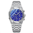Relógio Cronógrafo Masculino Aço Inoxidável - Max Steel Relógio Max Steel - Acessórios 025 Importe Go Prata e Azul 