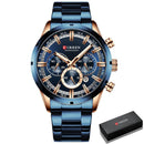Relógio Masculino Automático - Ofertas de Inverno Relógio Masculino Automático Importe Go Azul Dourado 