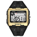 Relógio Militar Masculino Raptor Sport Schock ma 59 Importe Go Preto e Dourado 