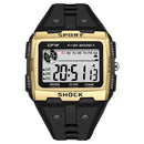 Relógio Militar Masculino Raptor Sport Schock ma 59 Importe Go Preto e Dourado 