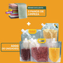 Sacos Potes Premium Armazenador de Alimentos Reutilizáveis - Compre 5 Leve 10 + Brindes Exclusivos 🎁 Sacos Potes Premium Armazenador de Alimentos Reutilizáveis - Compre 5 Leve 10 + Brindes Exclusivos 🎁 Importe Go 500g (10 Unidades) + 5 Panos de limpeza 