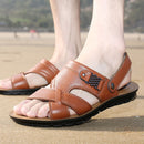 Sandália de Couro Masculina Ortopédica - Malibu Sandália de Couro - SAPATO 02 Importe Go 
