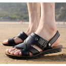 Sandália de Couro Masculina Ortopédica - Malibu Sandália de Couro - SAPATO 02 Importe Go 