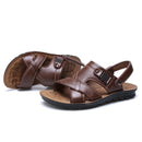 Sandália de Couro Masculina Ortopédica - Malibu Sandália de Couro - SAPATO 02 Importe Go 