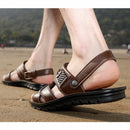 Sandália de Couro Masculina Ortopédica - Malibu Sandália de Couro - SAPATO 02 Importe Go 