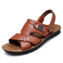 Sandália de Couro Masculina Ortopédica - Malibu Sandália de Couro - SAPATO 02 Importe Go Cáqui 36 