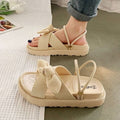Sandália de Verão Flatform Butterfly 1025 Importe Go Beje 33 