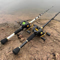 Vara De Pesca Com Carretilha GF200 CARRETILHAS Importe Go Branco Mão Direita 1.6 Metros 
