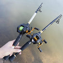 Vara De Pesca Com Carretilha GF200 CARRETILHAS Importe Go Branco Mão Direita 1.8 Metros 