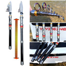 Vara de Pesca Telescópica em Fibra de Carbono + Molinete de Brinde Vara telescopia + Molinete Importe Go 