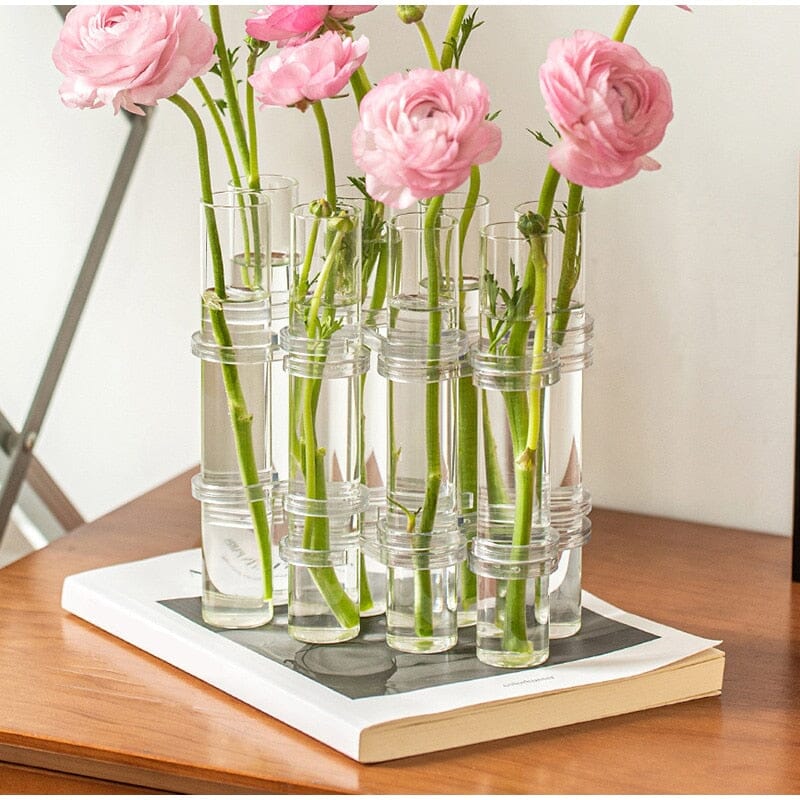 Vaso Ajustável de Vidro Transparente para Decoração Vaso Ajustável de Vidro Transparente para Decoração Importe Go 