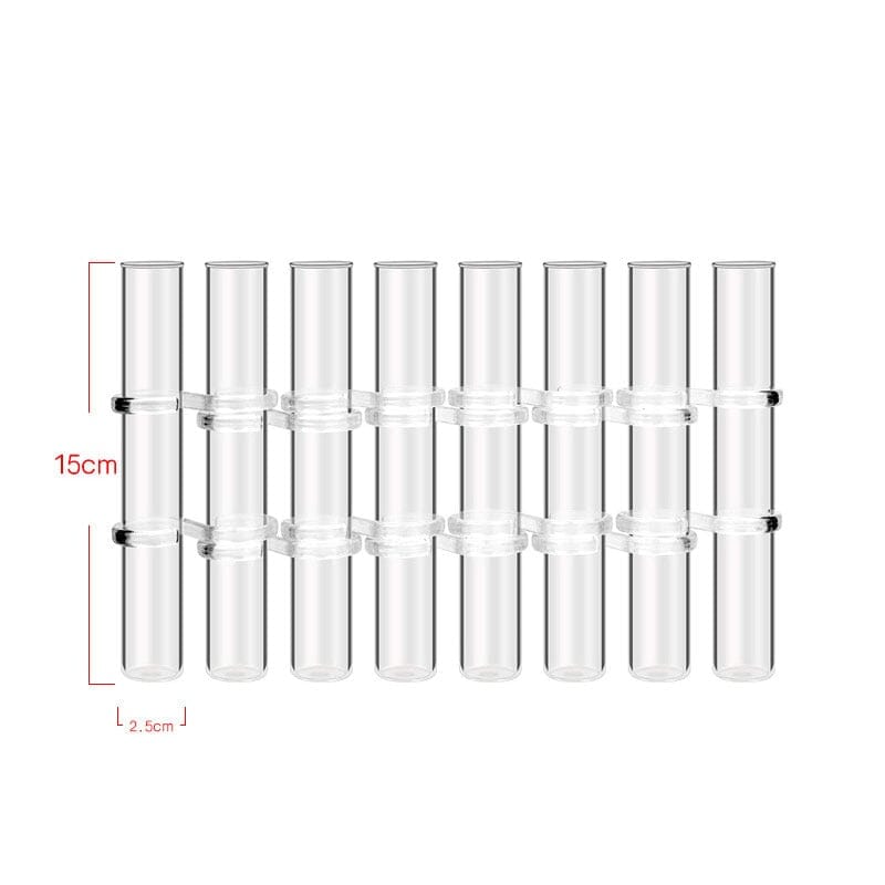 Vaso Ajustável de Vidro Transparente para Decoração Vaso Ajustável de Vidro Transparente para Decoração Importe Go 6 unidades G 