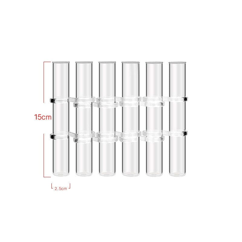 Vaso Ajustável de Vidro Transparente para Decoração Vaso Ajustável de Vidro Transparente para Decoração Importe Go 6 unidades P 