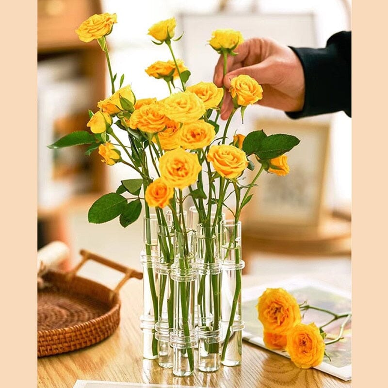Vaso Ajustável de Vidro Transparente para Decoração Vaso Ajustável de Vidro Transparente para Decoração Importe Go 