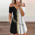 Vestido Bata Alças Metal ROUPVESTI022 Importe Go Borboletas PP 