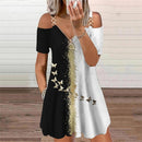 Vestido Bata Alças Metal ROUPVESTI022 Importe Go Borboletas PP 