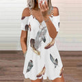 Vestido Bata Alças Metal ROUPVESTI022 Importe Go Branco Penas PP 
