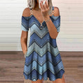 Vestido Bata Alças Metal ROUPVESTI022 Importe Go Chevron PP 