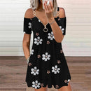 Vestido Bata Alças Metal ROUPVESTI022 Importe Go Preto Flores PP 