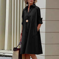 Vestido Chemise Celina ROUPVESTI021 Importe Go Preto Puro P 