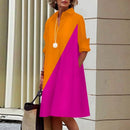 Vestido Chemise Celina ROUPVESTI021 Importe Go Rosa e Laranja P 