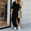Vestido Chemise Longo Montenegro ROUPVESTI020 Importe Go Preto P 