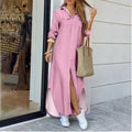 Vestido Chemise Longo Montenegro ROUPVESTI020 Importe Go Rosa P 
