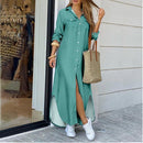 Vestido Chemise Longo Montenegro ROUPVESTI020 Importe Go Verde P 