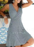 Vestido Curto Trespassado Fanny ROUPVESTI014 Importe Go Cinza P 