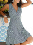 Vestido Curto Trespassado Fanny ROUPVESTI014 Importe Go Cinza P 