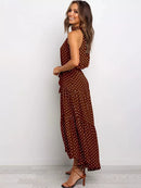 Vestido Longo Gola Alta com Laço - Moda Verão Vestido Longo Gola Alta com Laço Importe Go 