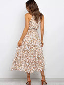 Vestido Longo Gola Alta com Laço - Moda Verão Vestido Longo Gola Alta com Laço Importe Go 