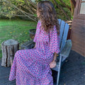 Vestido Longo Ilhabela ROUPVESTI006 Importe Go Azul e Roxo P 