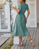 Vestido Midi de Bolinha Zara - Moda Verão Vestido Midi de Bolinha Zara Importe Go 