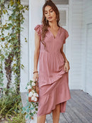 Vestido Midi Soltinho Valentina - Moda Verão Vestido Midi Soltinho Valentina Importe Go 