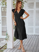 Vestido Midi Soltinho Valentina - Moda Verão Vestido Midi Soltinho Valentina Importe Go 
