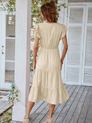 Vestido Midi Soltinho Valentina - Moda Verão Vestido Midi Soltinho Valentina Importe Go 