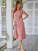 Vestido Midi Soltinho Valentina - Moda Verão Vestido Midi Soltinho Valentina Importe Go 