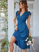 Vestido Midi Soltinho Valentina - Moda Verão Vestido Midi Soltinho Valentina Importe Go 