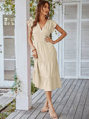 Vestido Midi Soltinho Valentina - Moda Verão Vestido Midi Soltinho Valentina Importe Go 