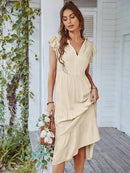 Vestido Midi Soltinho Valentina - Moda Verão Vestido Midi Soltinho Valentina Importe Go 