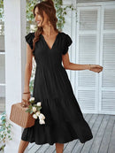 Vestido Midi Soltinho Valentina - Moda Verão Vestido Midi Soltinho Valentina Importe Go Preto P 
