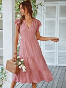 Vestido Midi Soltinho Valentina - Moda Verão Vestido Midi Soltinho Valentina Importe Go Rosa P 