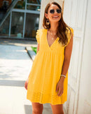 Vestido Soltinho Decotado Shorts Integrado Importe Go Amarelo PP 