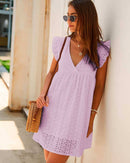 Vestido Soltinho Decotado Shorts Integrado Importe Go Lilás PP 