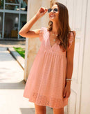 Vestido Soltinho Decotado Shorts Integrado Importe Go Rosa PP 